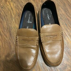 ROCKPORT Mens Tan PRESTON Penny Loafers Shoes Size 9.5 Casual Classic Style